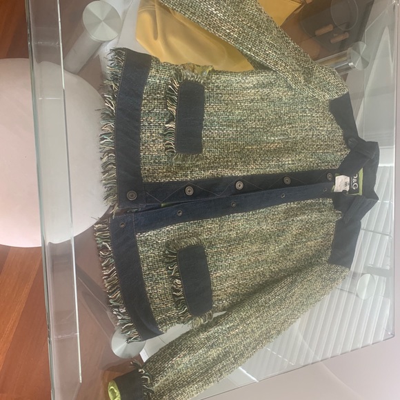 D&G suit jacket / green blue tweed - Picture 8 of 11